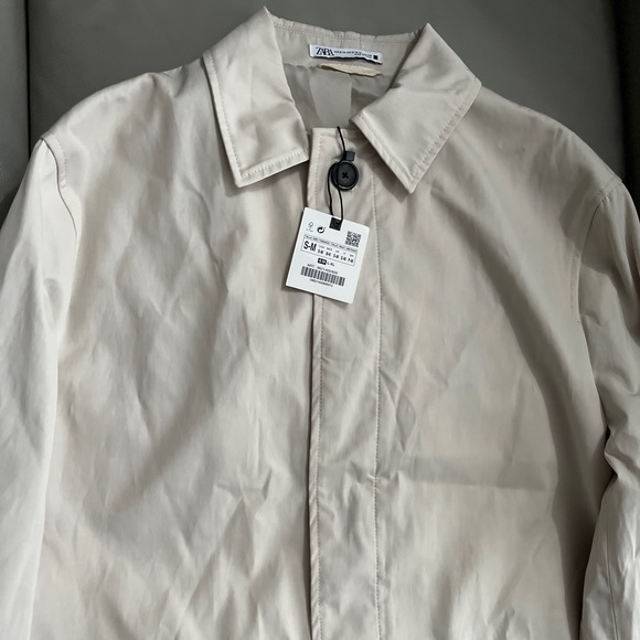 NWT - Zara Men’s Water Repellent Trench Coat - Size S/M - Picture 5 of 9
